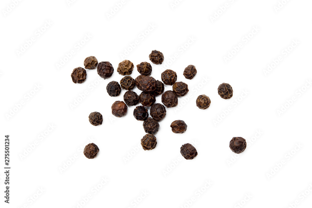 Scattered pepper isolated on white background Scattered pepper isolated on white background
