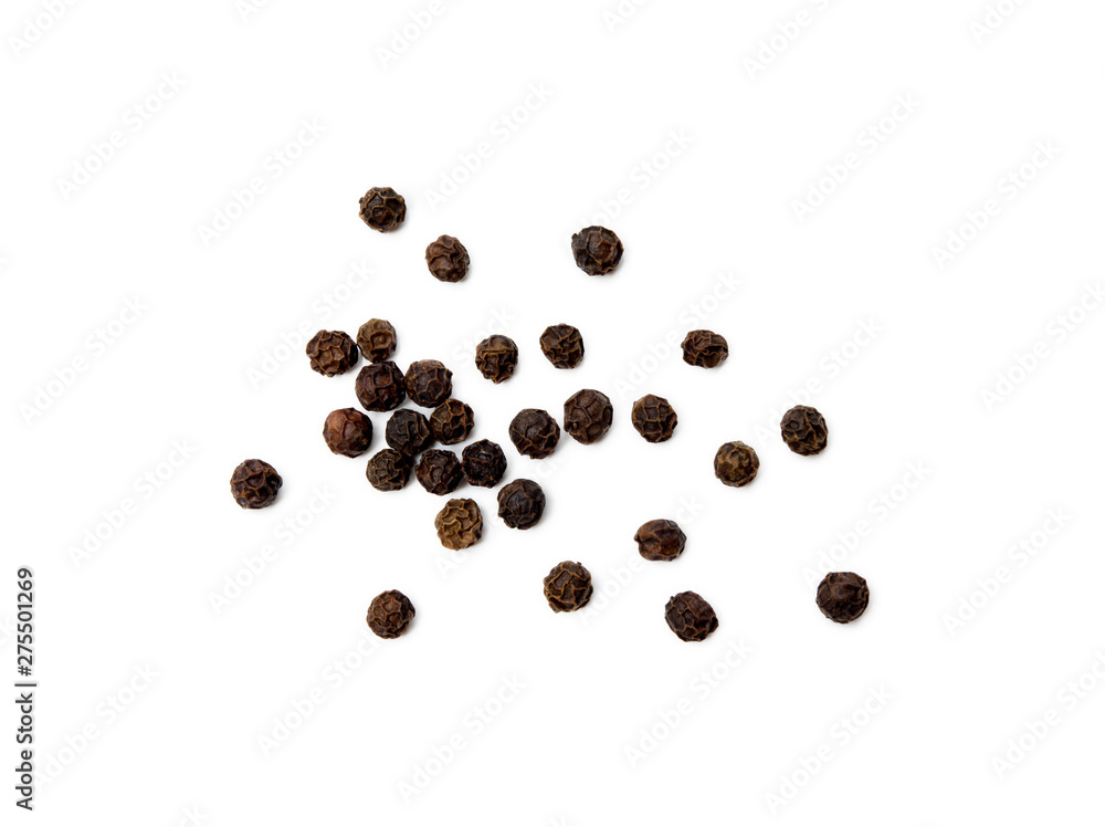 Scattered pepper isolated on white background Scattered pepper isolated on white background