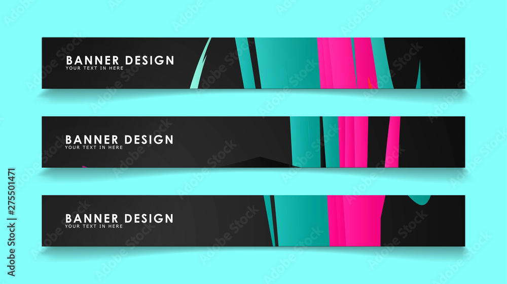 Fototapeta premium Simple abstract geometric banners with simple geometric banner spray vector banners .design illustration