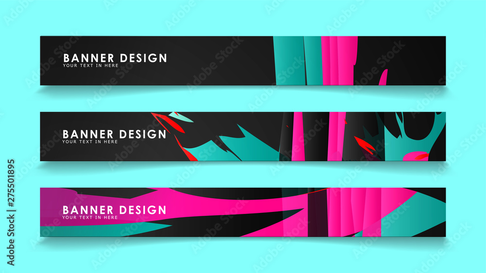 Fototapeta premium Simple abstract geometric banners with simple geometric banner spray vector banners .design illustration