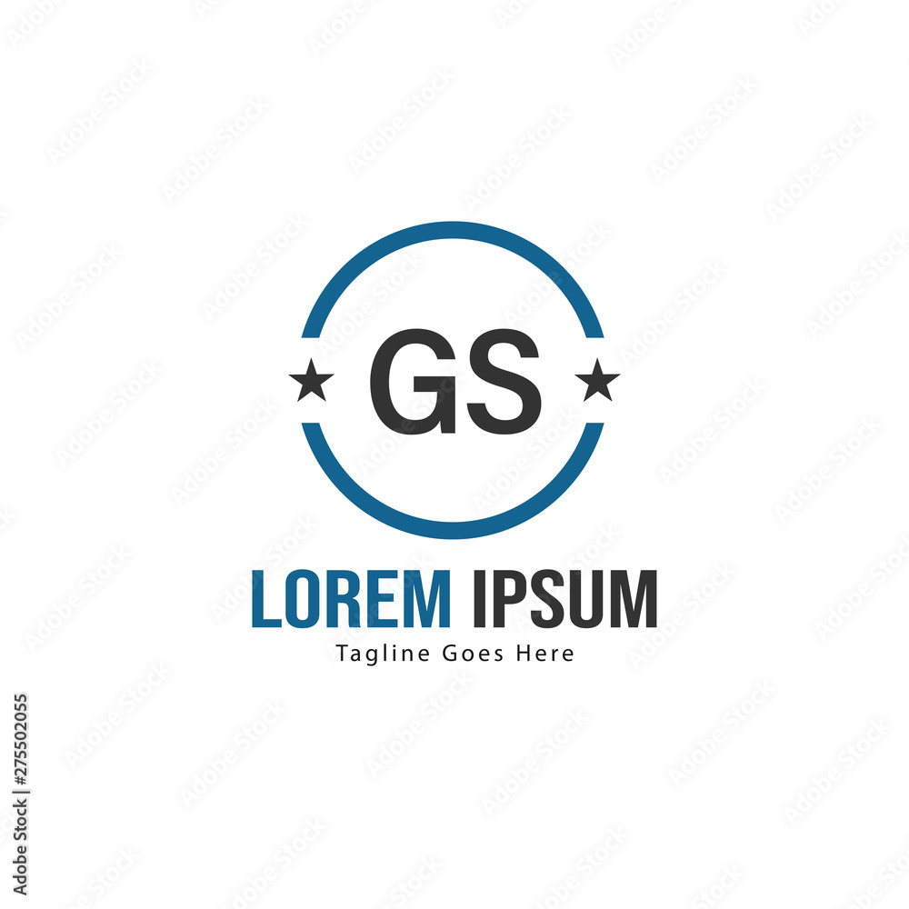 Initial GS logo template with modern frame. Minimalist GS letter logo vector illustration Initial GS logo template with modern frame. Minimalist GS letter logo vector illustration