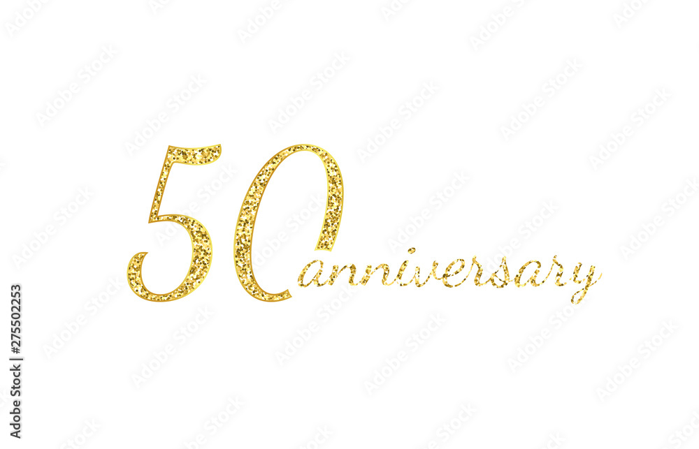 50 anniversary logo concept. 50th years birthday icon. Isolated golden numbers on black background. Vector illustration. EPS10. 50 anniversary logo concept. 50th years birthday icon. Isolated golden numbers on black background. Vector illustration. EPS10.