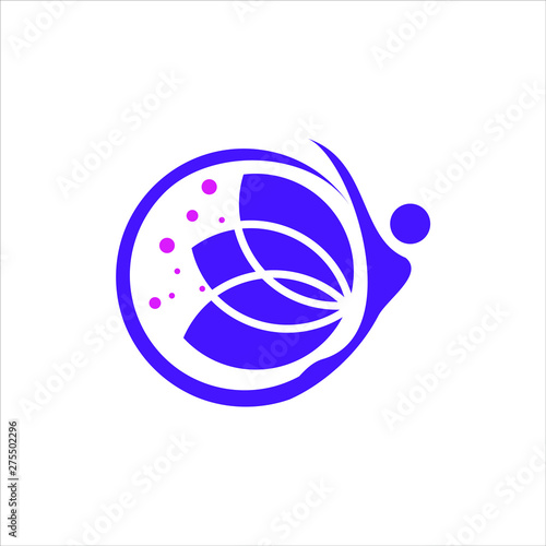 Wellness logo simple colorful empower illustration