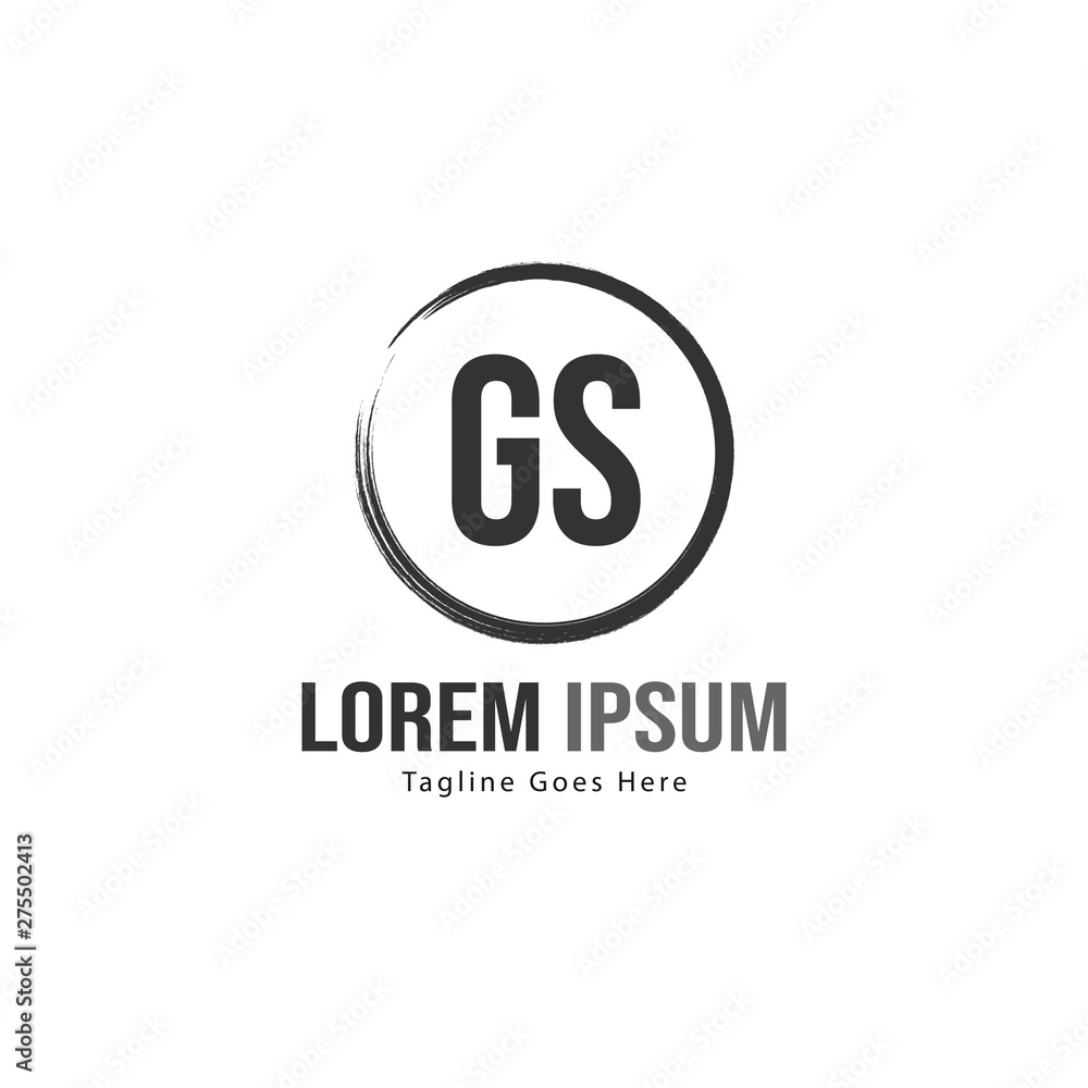 Initial GS logo template with modern frame. Minimalist GS letter logo vector illustration Initial GS logo template with modern frame. Minimalist GS letter logo vector illustration