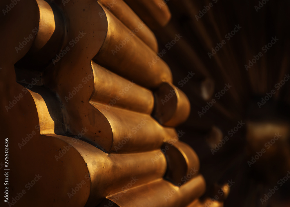 Fototapeta premium round gold bars in pile