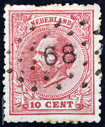 Postage stamp Netherlands 1872 William III, King of the Netherla photo