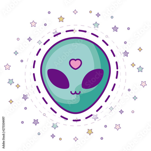 patch of head alien icon