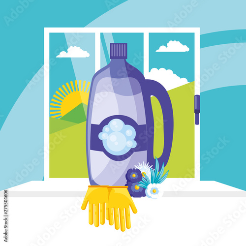 housekeeping tools with window and icons