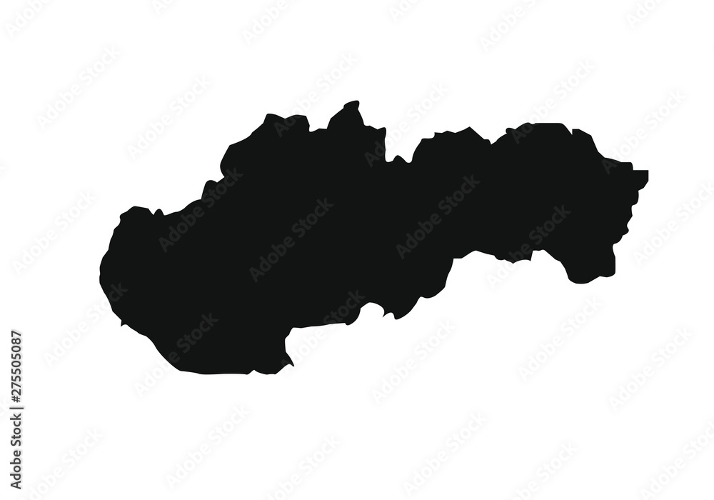 political map of country of slovakia