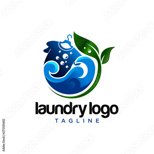 Laundry Logo Images Stock Vector
