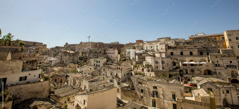 Panoramic view of the ancient town of Matera at Basilicata region in southern Italy