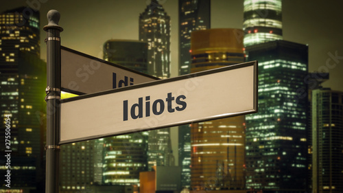 Street Sign to Idiots