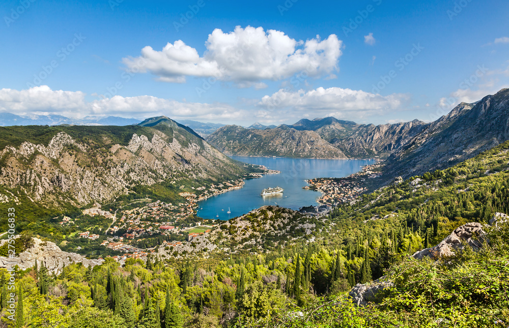 The view from the mountain on Kotor, Montenegro