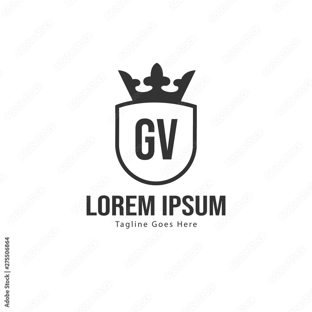 Initial GV logo template with modern frame. Minimalist GV letter logo vector illustration Initial GV logo template with modern frame. Minimalist GV letter logo vector illustration