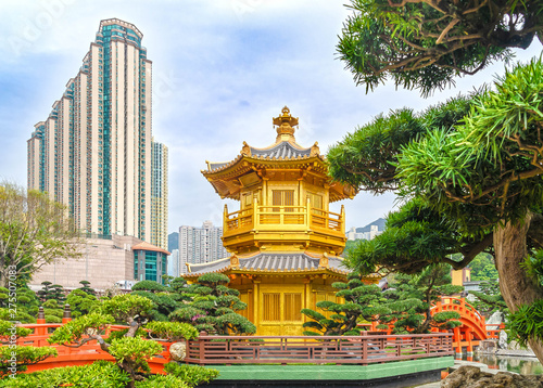 The Nan Lian Garden in Hong Kong, a classic chinese garden 