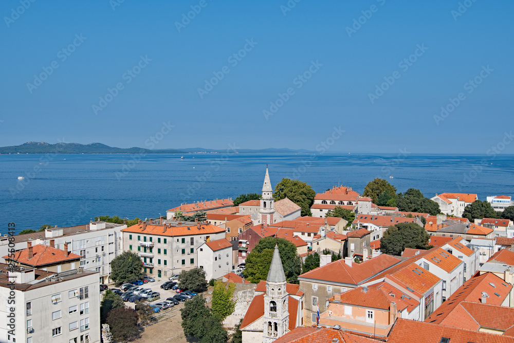 Aerial view of Zadar Old Town, Croatia, Eastern Europe