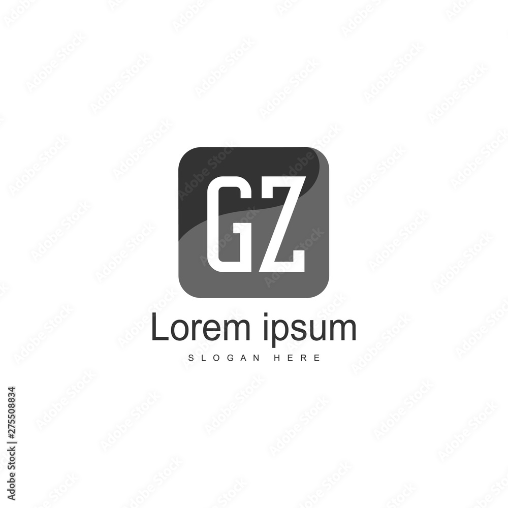 Initial GZ logo template with modern frame. Minimalist GZ letter logo vector illustration Initial GZ logo template with modern frame. Minimalist GZ letter logo vector illustration