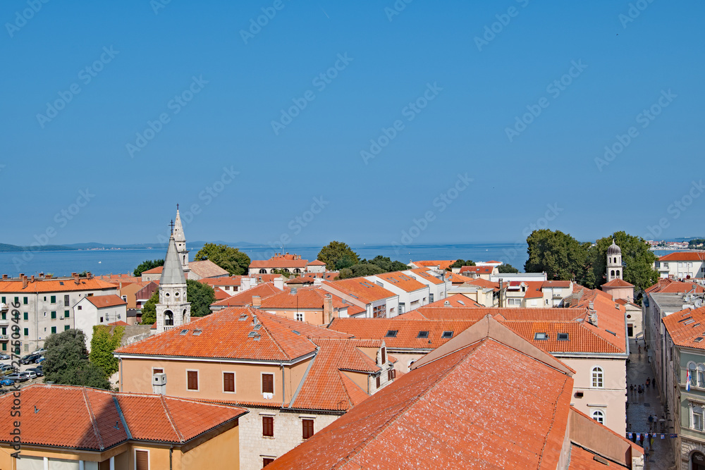 Fototapeta premium Aerial view of Zadar Old Town, Croatia, Eastern Europe