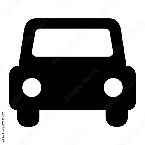 Car front icon vector. Car front logo illustration.