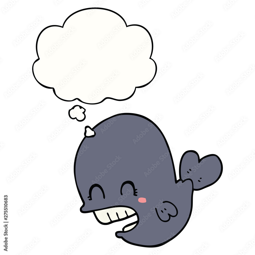cartoon whale and thought bubble cartoon whale and thought bubble
