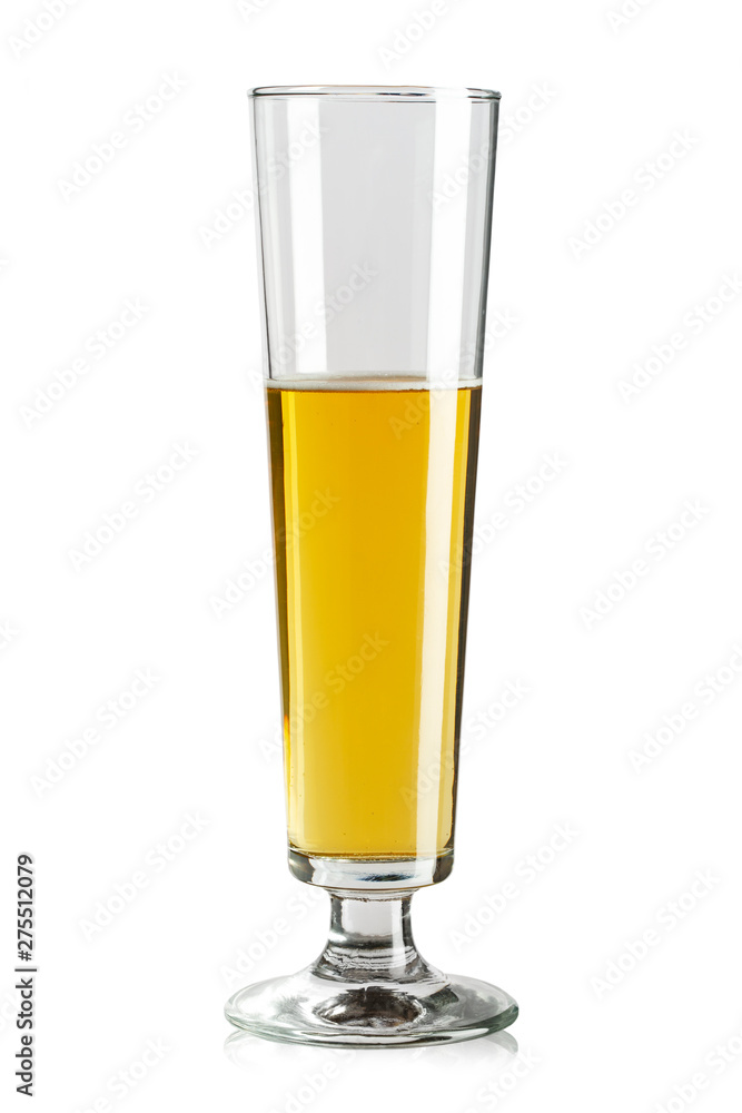 half a glass of beer half a glass of beer