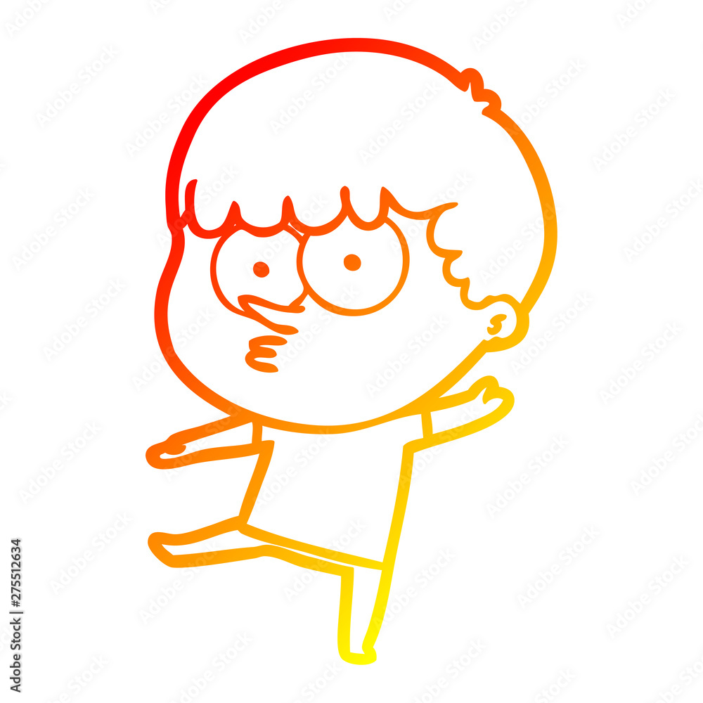 warm gradient line drawing cartoon curious boy warm gradient line drawing cartoon curious boy
