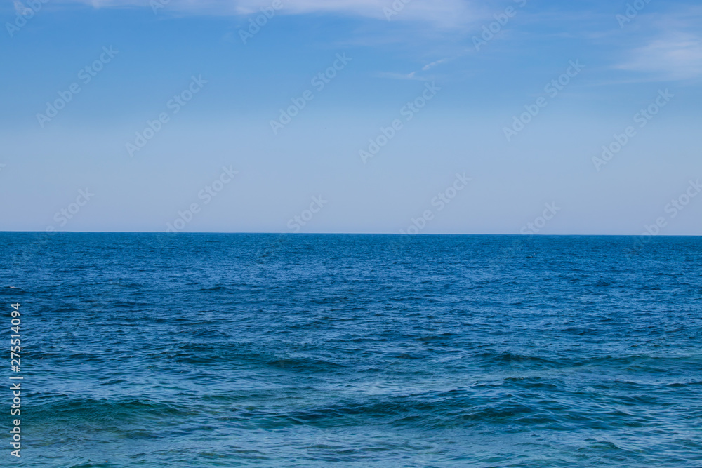 panoramic sky and blue sea