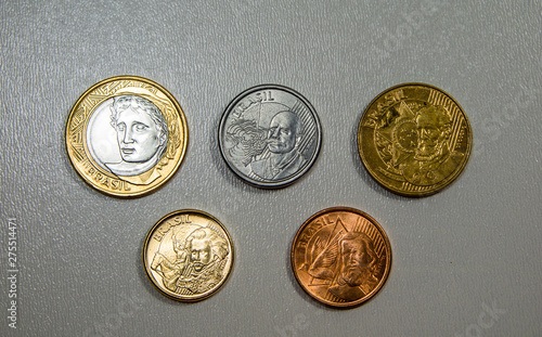 Moedas de real do Brasil photo