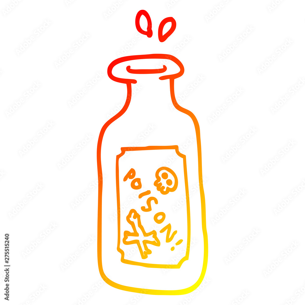 warm gradient line drawing cartoon poison warm gradient line drawing cartoon poison