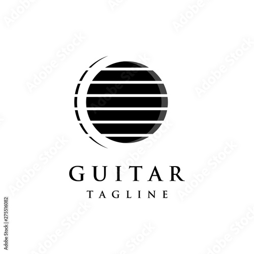 Luxury abstract logo symbol for guitar classic