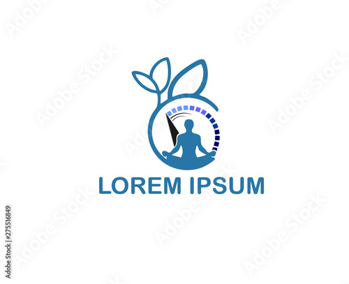 yoga with time loo vector