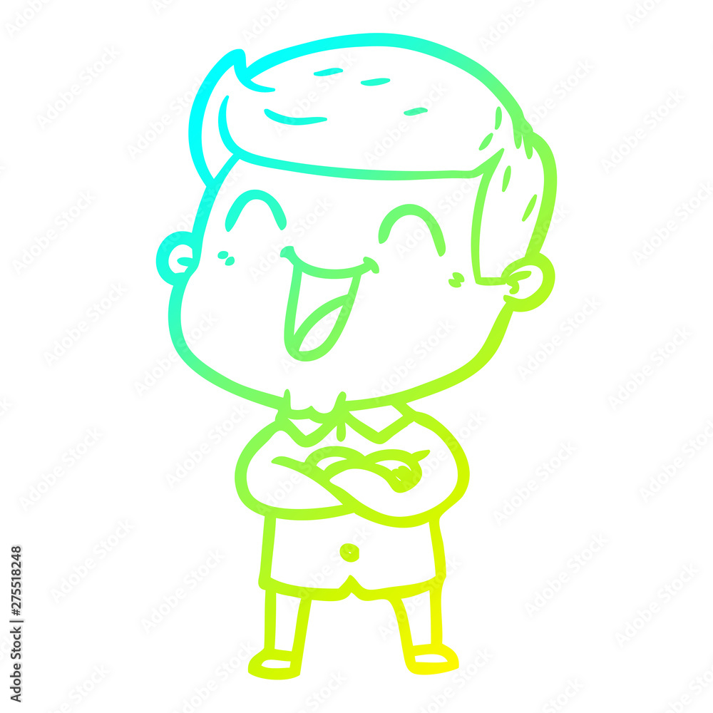 cold gradient line drawing cartoon man laughing cold gradient line drawing cartoon man laughing