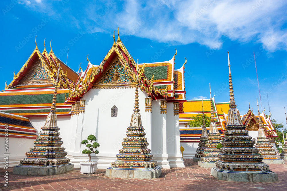 Bangkok, Thailand. 06/22/2019;  Wat Pho is the most Famous of Thailand temple for tourists  in Bangkok, Thailand