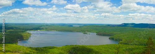 Lake Arakul. Panoramic photo from the Big Sheehan photo