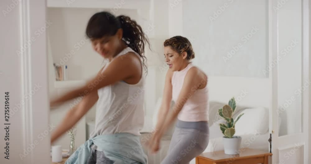 cool teenage girls dancing at home best friends practicing hip hop dance moves together enjoying fun choreography dance practice at home 4k cool teenage girls dancing at home best friends practicing hip hop dance moves together enjoying fun choreography dance practice at home 4k