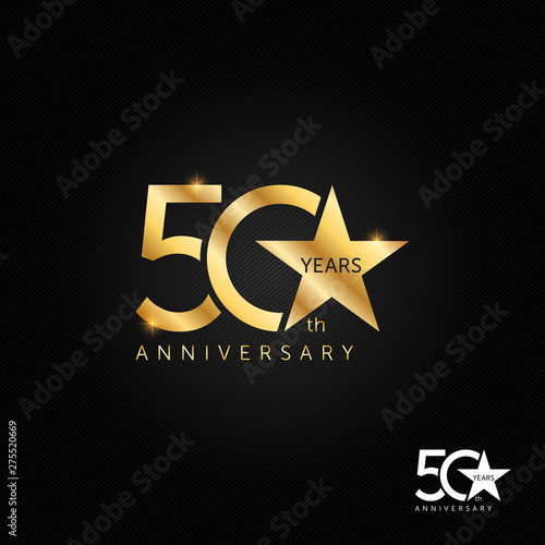 50 years anniversary logo, icon and symbol vector illustration