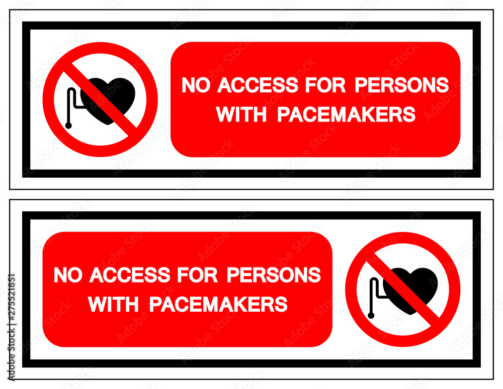 No Access For Persons With Pacemakers Symbol Sign, Vector Illustration, Isolate On White Background Label .EPS10 No Access For Persons With Pacemakers Symbol Sign, Vector Illustration, Isolate On White Background Label .EPS10