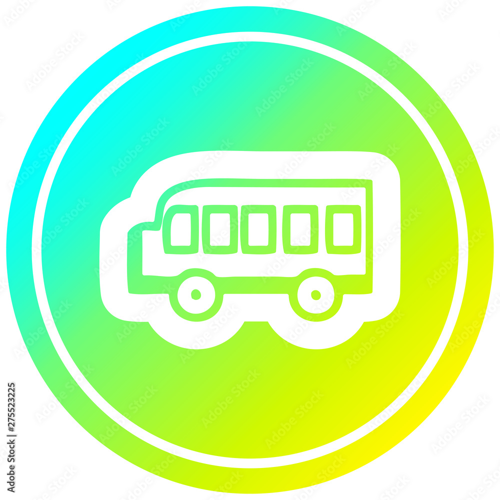 school bus circular in cold gradient spectrum school bus circular in cold gradient spectrum