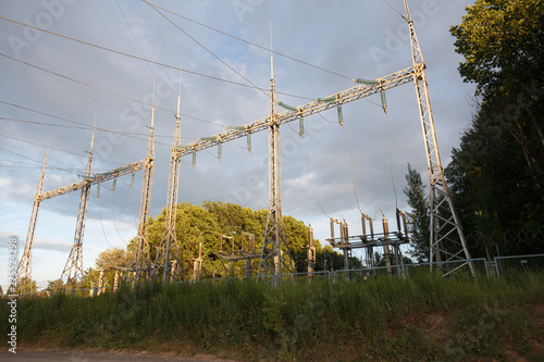 Power plant - transformation station. photo