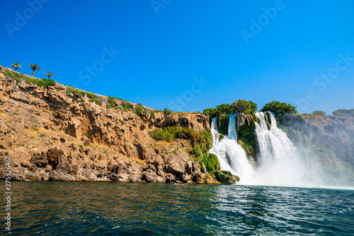 Antalya waterfall in the sea, Turkey