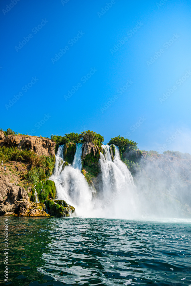 Fototapeta premium Antalya waterfall in the sea, Turkey