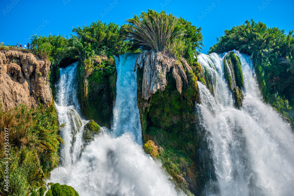 Fototapeta premium Antalya waterfall in the sea, Turkey