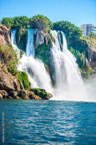Antalya waterfall in the sea  Turkey