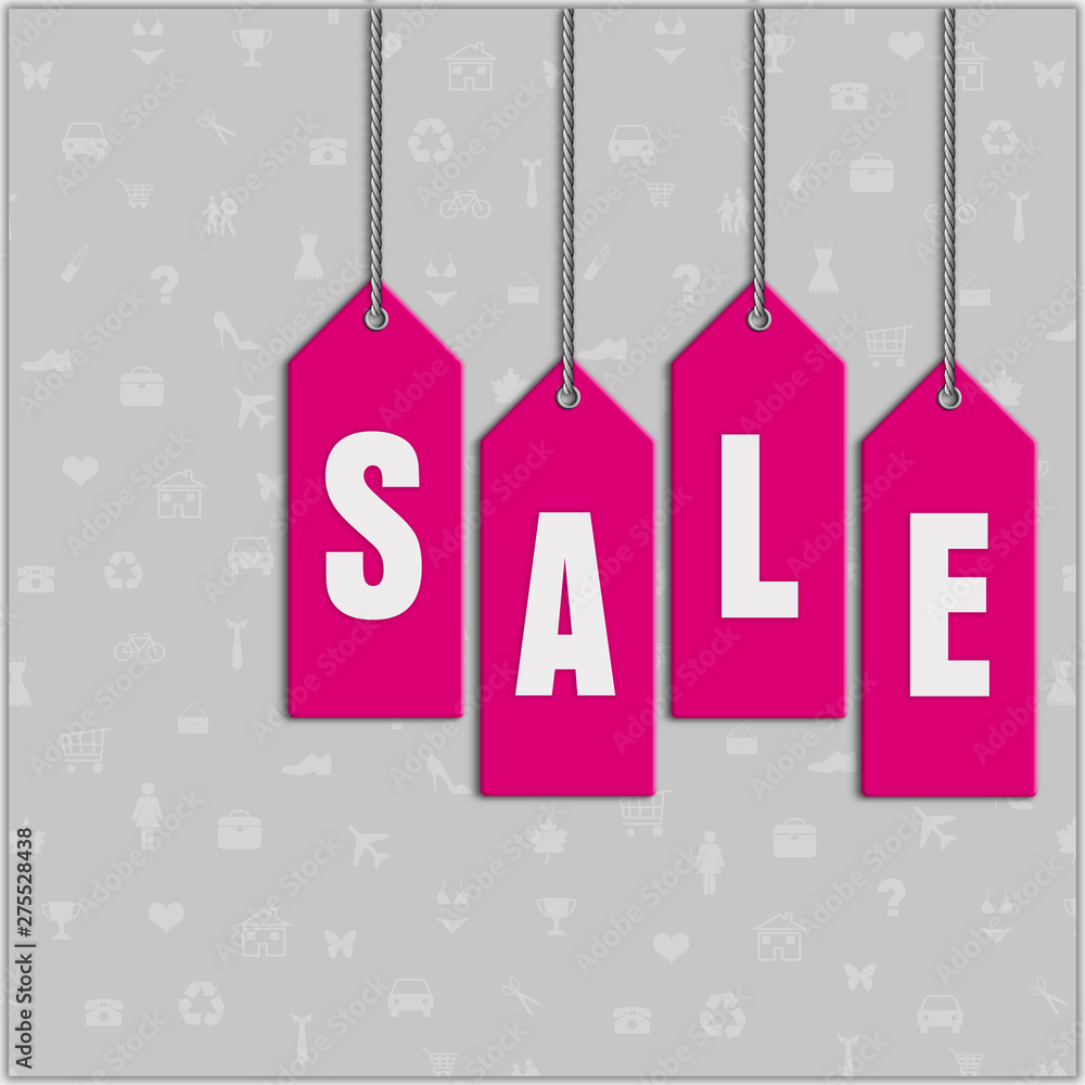 Discount Banner Promotion Template, discount cards, shopping symbols