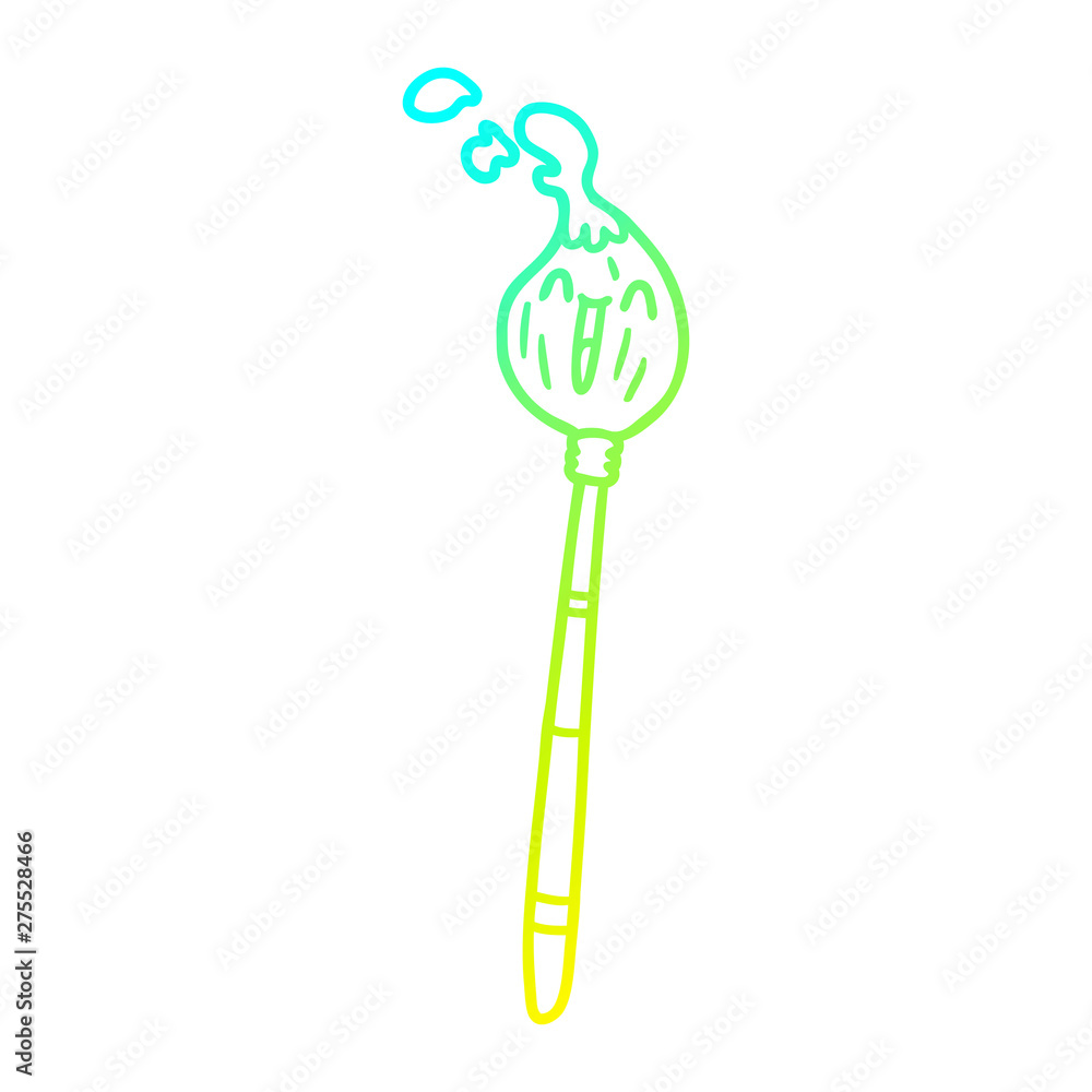 cold gradient line drawing happy cartoon paintbrush cold gradient line drawing happy cartoon paintbrush