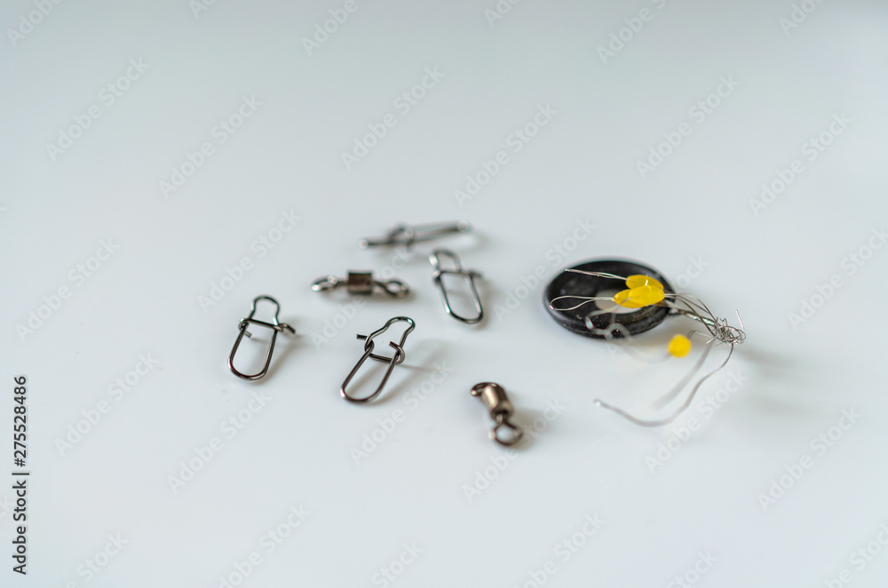Fishing equipment. Sport and recreation concept Fishing equipment. Sport and recreation concept