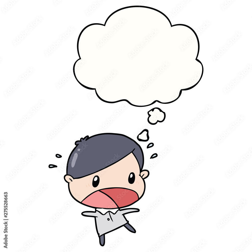 cartoon shocked man and thought bubble cartoon shocked man and thought bubble