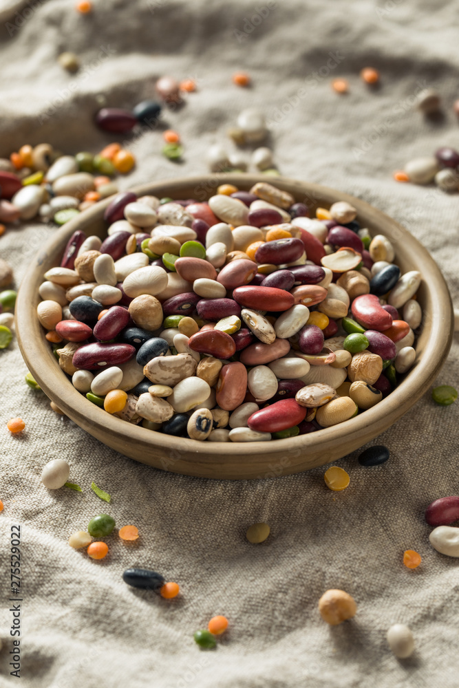 Dry Organic Assorted Bean Mixture