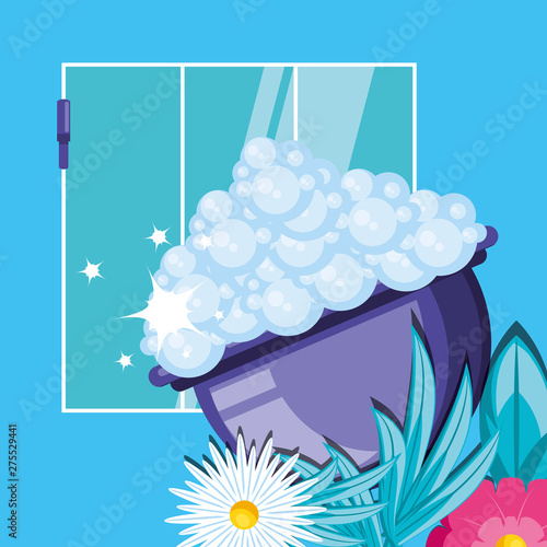 housekeeping tools with window and icons
