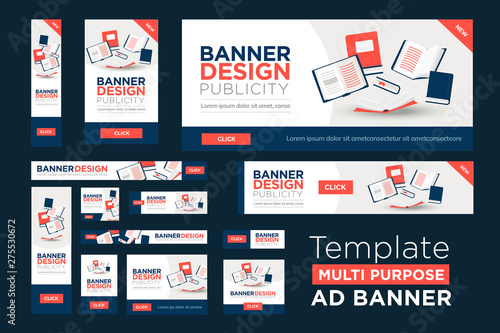 Web Banner Template in multiple sizes photo